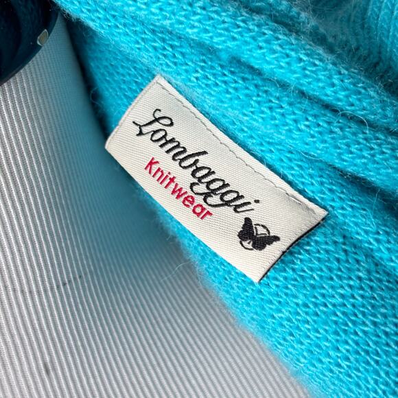 Lombaggi Scarf Peruvian Angora Blend Ruffle Long Scarf 76x14 - Picture 8 of 11